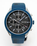 Hugo Boss Velocity Black Dial Blue Rubber Strap Watch for Men - 1513717