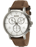 Hugo Boss Spirit White Dial Brown Nylon Strap Watch for Men - 1513690
