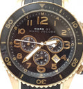 Marc Jacobs Rock Chronograph Black Dial Black Silicone Strap Watch for Women - MBM2552