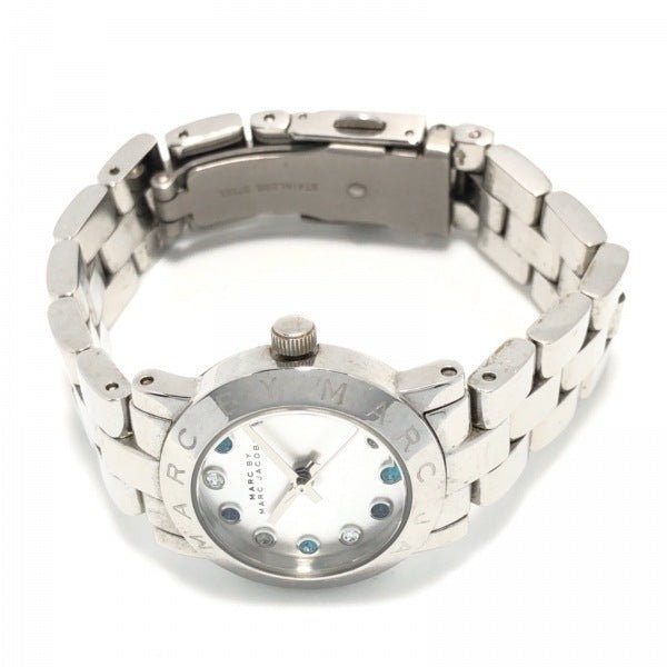 Marc Jacobs Amy White Dial Silver Steel Strap Watch for Women - MBM3217