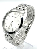 Emporio Armani Classic Quartz Silver Dial Silver Steel Strap Watch For Men - AR1745
