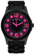 Marc Jacobs Pelly Black Dial Black Silicone Strap Watch for Women - MBM2529
