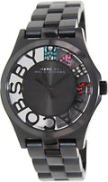 Marc Jacobs Henry Skeleton Black Dial Black Steel Strap Watch for Women - MBM3265