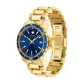 Movado Series 800 Blue Dial Gold Steel Strap Watch For Men - 2600144
