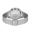 Hugo Boss Admiral Black Dial Silver Mesh Bracelet Watch for Men - 1513904