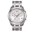 Tissot T Classic Couturier Chronograph White Dial Silver Steel Strap Watch For Men - T101.617.11.031.00