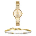 Michael Kors Portia Quartz Gold Dial Gold Steel Strap Watch For Women - MK3838
