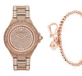 Michael Kors Camille Crystal Rose Gold Dial Rose Gold Steel Strap Watch for Women - MK5862