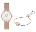 Michael Kors Pyper Quartz Mother of Pearl White Dial Rose Gold Mesh Strap Watch For Women - MK4588