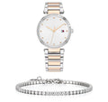Tommy Hilfiger Lynn Quartz White Dial Two Tone Steel Strap Watch For Women - 1782236