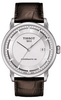 Tissot Luxury Powermatic 80 Silver Dial Brown Leather Strap Watch For Men - T086.407.16.031.00