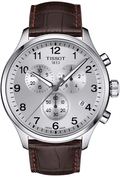 Tissot T Sport Chrono XL Classic Silver Dial Brown Leather Strap Watch For Men - T116.617.16.037.00