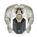 Philipp Plein High-Conic Automatic Gold Dial Silver & Gold Stainless Steel Strap Watch For Men - PWRAA0323