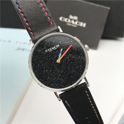 Coach Perry Black Dial Black Leather Strap Watch for Women - 14503033
