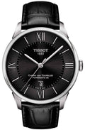 Tissot Chemin Des Tourelles Powermatic 80 Black Dial Black Leather Strap Watch For Men - T099.407.16.058.00
