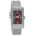 Gucci G Frame Red and Green Dial Silver Mesh Bracelet Watch For Women - YA147401