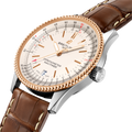 Breitling Navitimer Automatic 41 White Dial Brown Leather Strap Watch for Men - A17326211G1P2