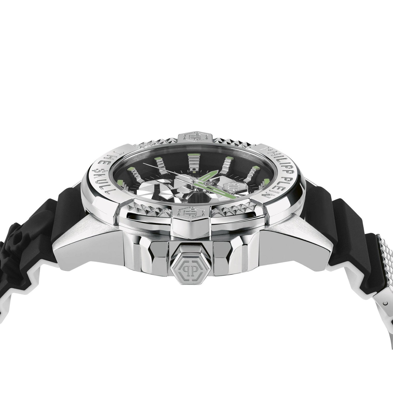 Philipp Plein The Skull Black Dial Black Silicone Strap Watch for Men - PWAAA0121