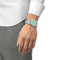 Tissot PRX Quartz Light Green Dial Silver Steel Strap Watch for Men - T137.410.11.091.01