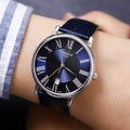 Tissot Carson Premium Blue Dial Blue Leather Strap Watch For Men - T122.410.16.043.00