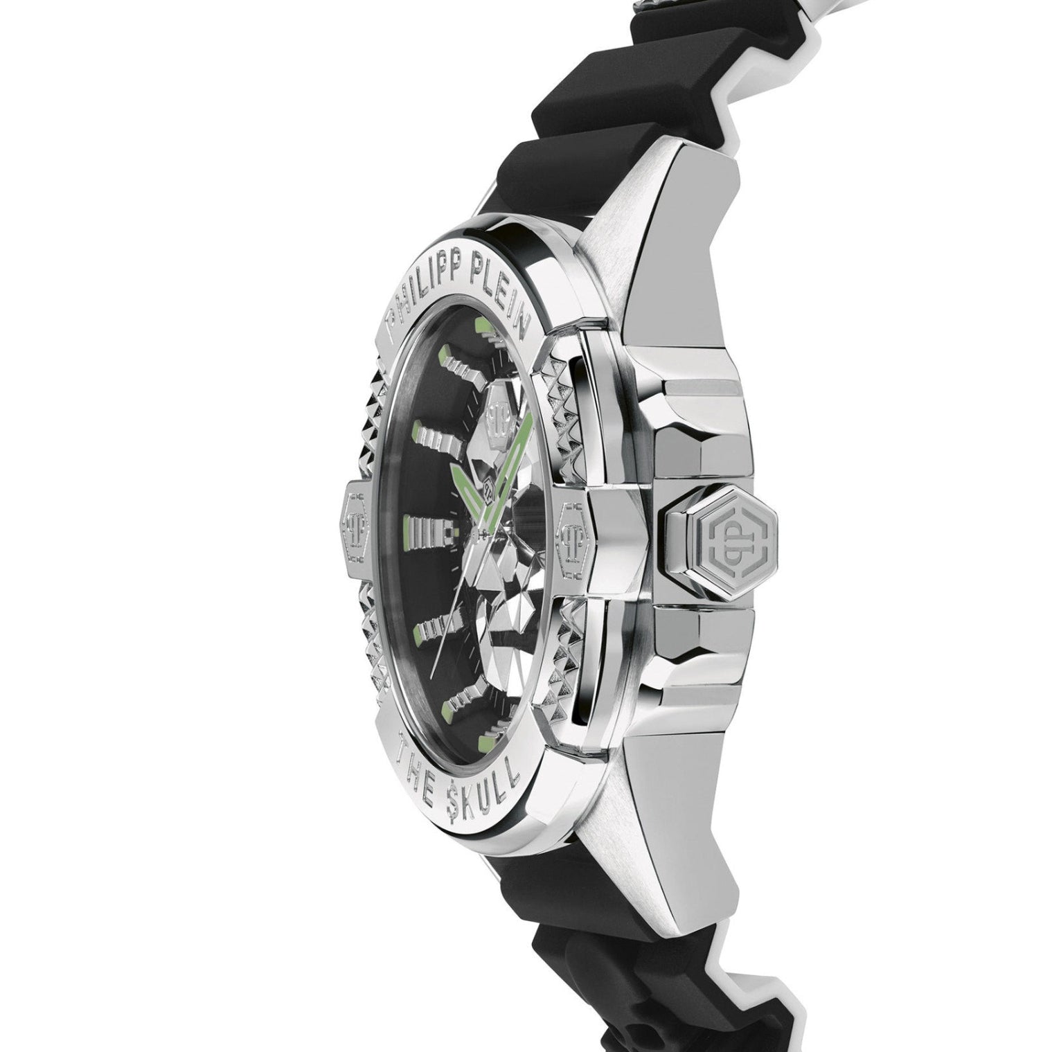 Philipp Plein The Skull Black Dial Black Silicone Strap Watch for Men - PWAAA0121
