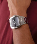 Guess Phoenix Black Dial Silver Steel Strap Watch for Men - GW0387G1