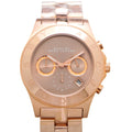 Marc Jacobs Blade Chronograph Brown Dial Rose Gold Steel Strap Watch for Women - MBM3308
