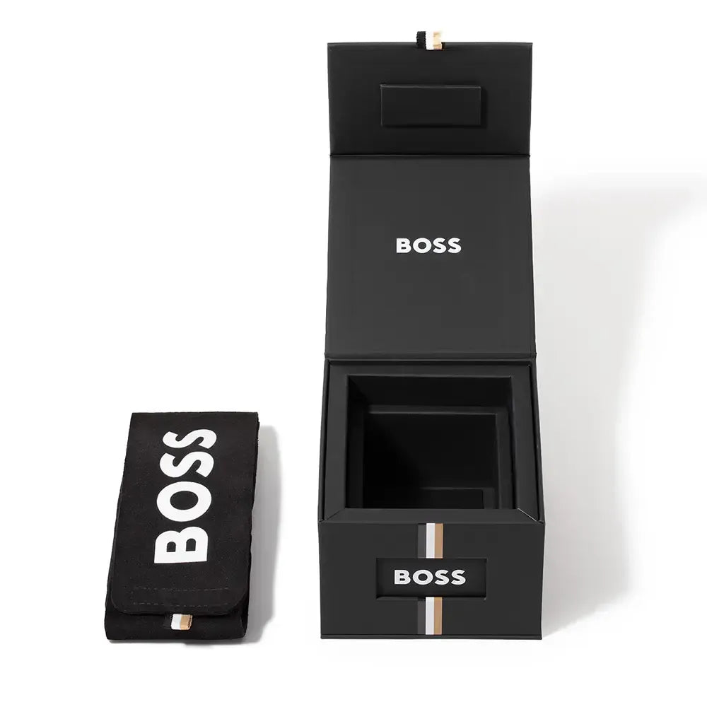 Hugo Boss Hero 2.0 Chronograph Black Dial Two Tone Steel Strap Watch for Men - 1514269