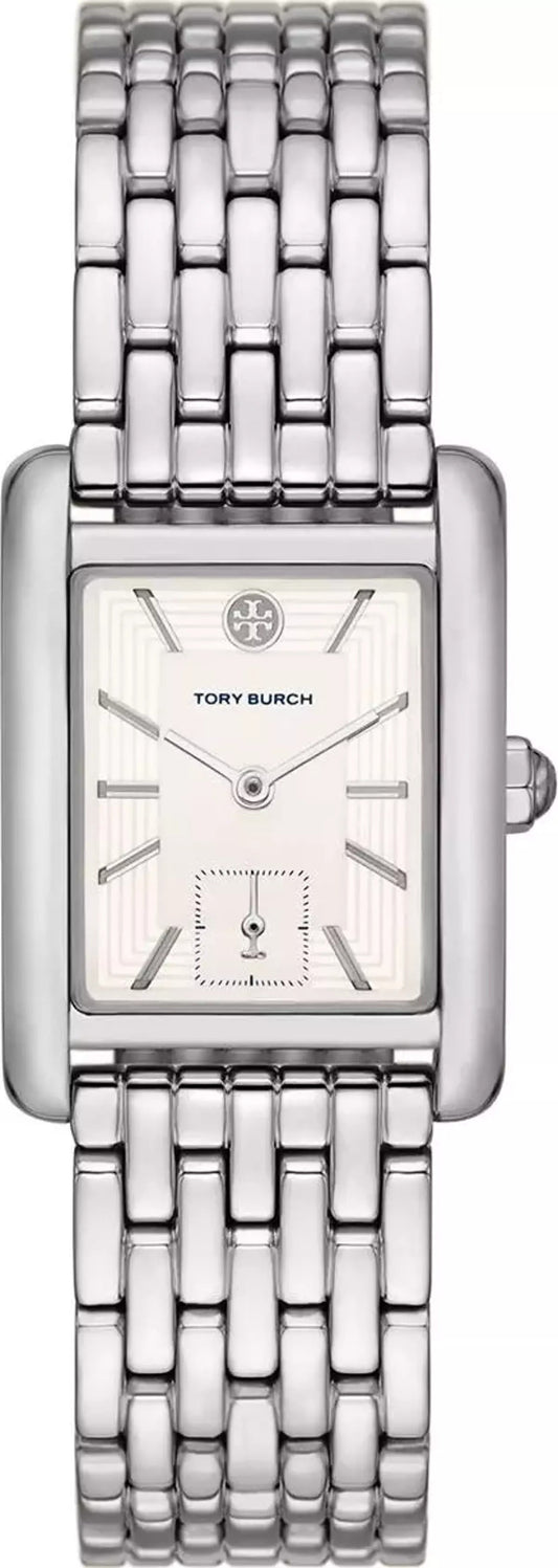 Tory Burch Eleanor White Dial Silver Steel Strap Watch for Women - TBW1069