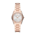 Emporio Armani Federica Analog Mother of Pearl Dial Rose Gold Steel Strap Watch for Women - AR11558
