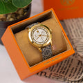 Tory Burch Classic Chronograph White Dial Grey Nylon Strap Watch for Women - TBW1035
