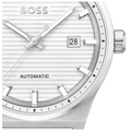 Hugo Boss Candor Automatic White Dial Silver Steel Strap Watch for Men - 1514186