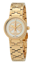 Tory Burch Reva Gold Dial Gold Steel Strap Watch for Women - TBW4011