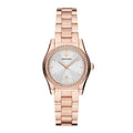 Emporio Armani Federica Analog Mother of Pearl Dial Rose Gold Steel Strap Watch for Women - AR11558