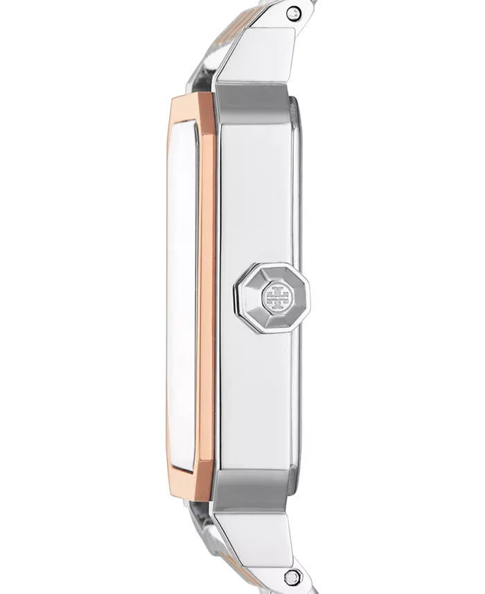 Tory Burch Robinson White Dial Two Tone Steel Strap Watch for Women - TBW1509