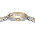 Tory Burch Oval White Dial Two Tone Steel Strap Watch for Women - TBW6033