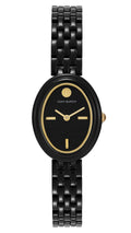Tory Burch Oval Black Dial Black Steel Strap Watch for Women - TBW6035