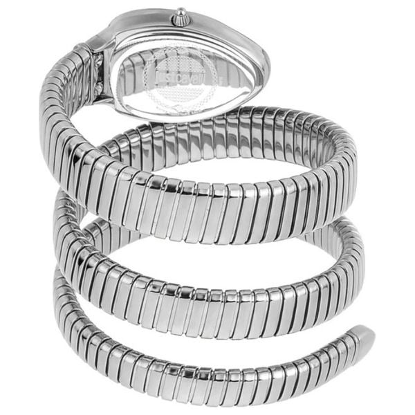 Just Cavalli Serpente Metallica Blue Dial Silver Steel Strap Watch for Women - JC1L209M0025