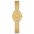 Tory Burch Oval White Dial Gold Steel Strap Watch for Women - TBW6032