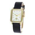 Tory Burch Robinson White Dial Black Leather Strap Watch for Women - TBW1504