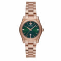 Emporio Armani Federica Analog Green Dial Rose Gold Steel Strap Watch for Women - AR11639