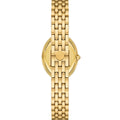 Tory Burch Oval Mother of Pearl Dial Gold Steel Strap Watch for Women - TBW6034