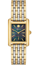 Tory Burch Eleanor Mother of Pearl Black Dial Two Tone Steel Strap Watch for Women - TBW1084