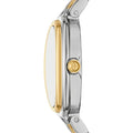 Tory Burch Oval White Dial Two Tone Steel Strap Watch for Women - TBW6033