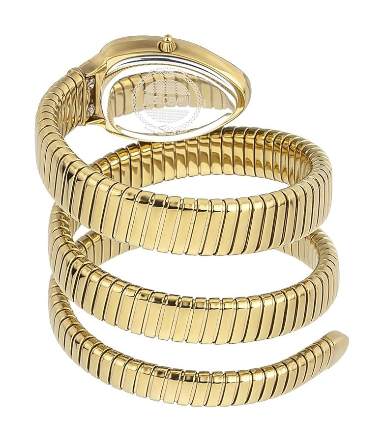 Just Cavalli Glam Evo 4 Green Dial Gold Steel Strap Watch for Women - JC1L209M0045