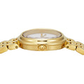 Tory Burch Oval White Dial Gold Steel Strap Watch for Women - TBW6032