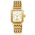 Tory Burch Robinson White Dial Gold Steel Strap Watch for Women - TBW1500