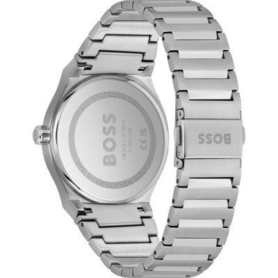 Hugo Boss Candor Green Dial Silver Steel Strap Watch for Men - 1514079