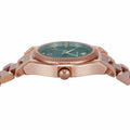 Emporio Armani Federica Analog Green Dial Rose Gold Steel Strap Watch for Women - AR11639