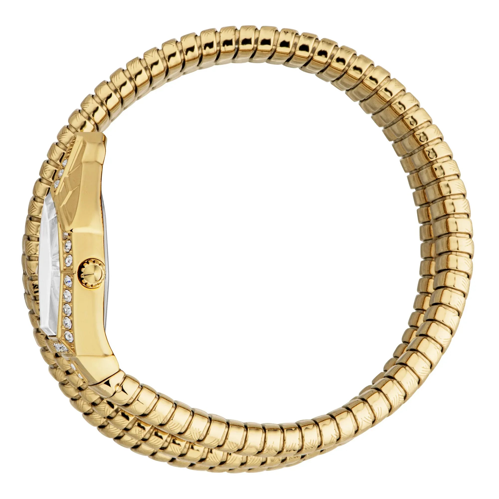 Just Cavalli Mesmerizing White Dial Gold Steel Strap Watch for Women - JC1L304M0025